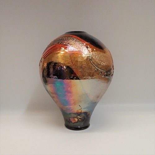 #220518 Raku Glitter Glaze 9x6 $42 at Hunter Wolff Gallery